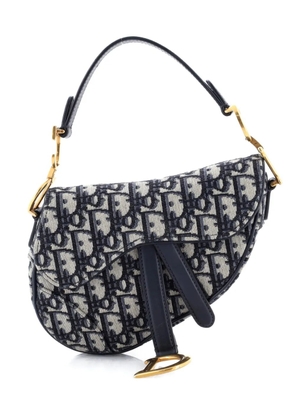 Christian Dior Pre-Owned Saddle Handbag Oblique Canvas Mini shoulder bag - Blue