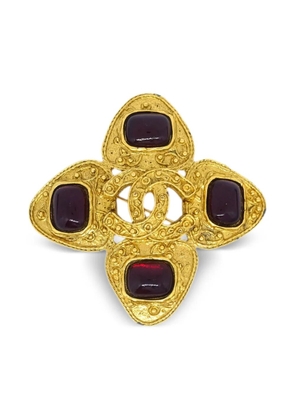 CHANEL Pre-Owned 1994 stone-embellished brooch - Gold