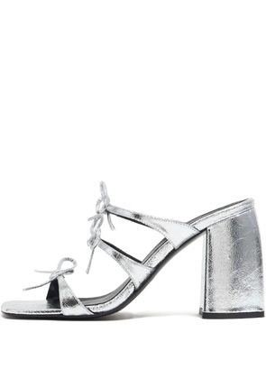 Bimba y Lola 95mm bow-detail heeled sandals - Grey