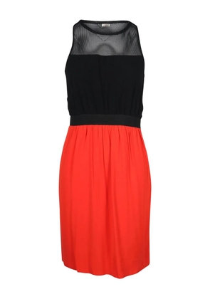 SANDRO panelled midi dress - Red