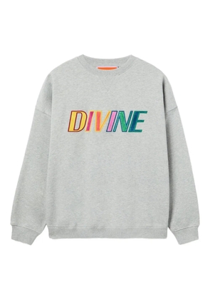 La DoubleJ Off Court divine-embroidered sweatshirt - Grey