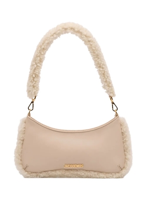 Jacquemus Pre-Owned 2023-2025 Leather Shearling Trimmed Le Bisou Doux shoulder bag - Brown