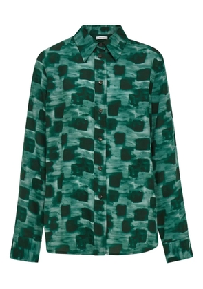 Ferragamo abstract-print button-up shirt - Green