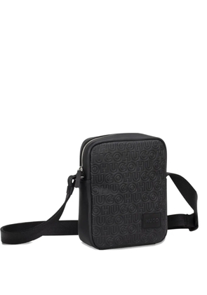 HUGO embossed logo messenger bag - Black