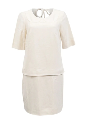 SANDRO collar-effect mini dress - White