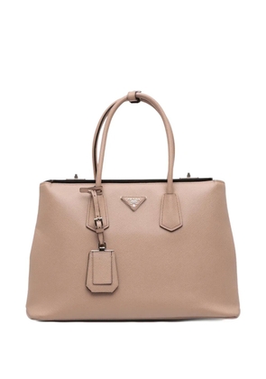 Prada Pre-Owned 2000-2023 Saffiano Cuir Twin Lock satchel - Brown