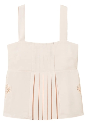 TWINSET embroidered twill top - Pink