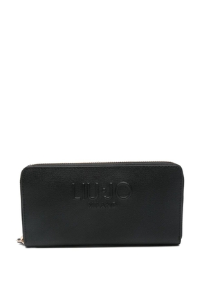 LIU JO logo-plaque zip-around wallet - Black