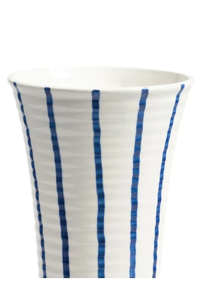 &k Amsterdam striped pedestal vase (19cm x 37.5cm) - White