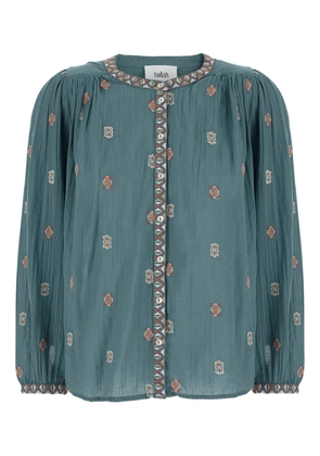Ba&Sh Daphne embroidered button-up blouse - Blue