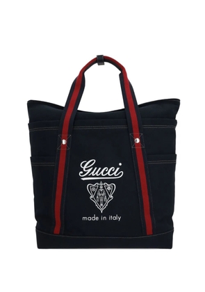 Gucci crest-print tote bag - Blue