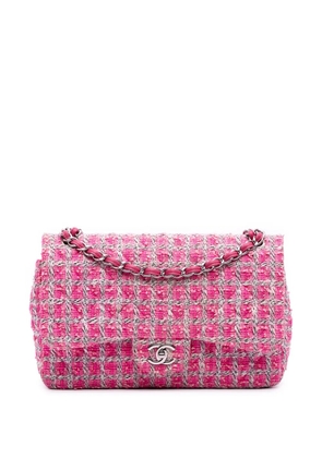 CHANEL Pre-Owned 2014 Jumbo Classic Tweed Double Flap shoulder bag - Pink