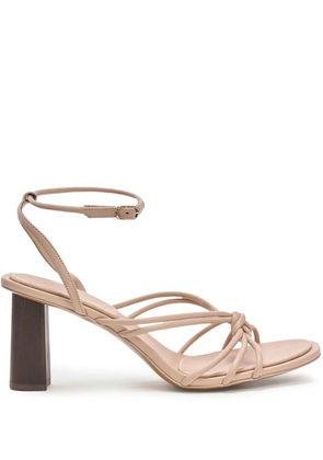 12 STOREEZ 70mm knotted leather sandals - Neutrals