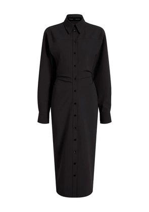 Proenza Schouler buttoned-down cinched shirt midi day dress - Black