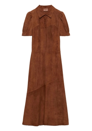 Prada suede midi dress - Brown