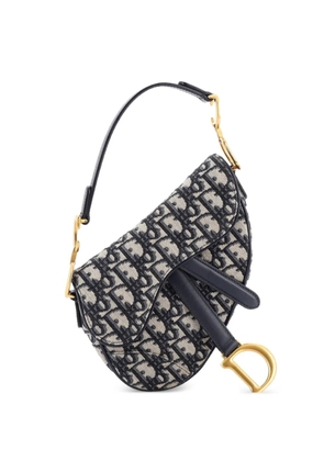 Christian Dior Pre-Owned Saddle Handbag Oblique Canvas Mini shoulder bag - Blue