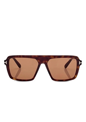 TOM FORD Eyewear rectangle-frame sunglasses - Brown