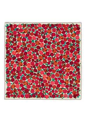 Bimba y Lola rose-print scarf - Red