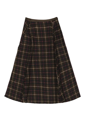 Bimba y Lola A-line checked skirt - Green
