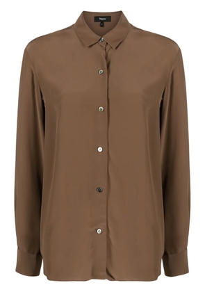 Theory crepe de chine shirt - Brown
