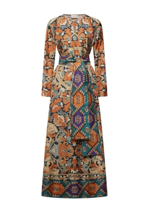 Pierre-Louis Mascia geometric-pattern maxi dress - Neutrals