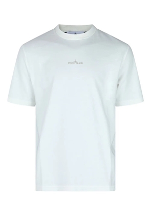 Stone Island logo-print cotton T-shirt - White