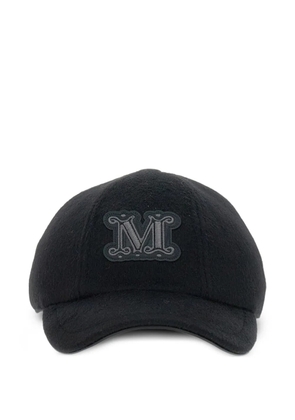Max Mara logo-patch wool cap - Black