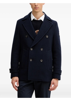 Hackett double-breasted peacoat - Blue