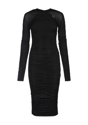 Elisabetta Franchi gathered midi dress - Black