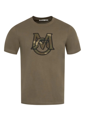 Moncler logo-embroidered cotton T-shirt - Brown