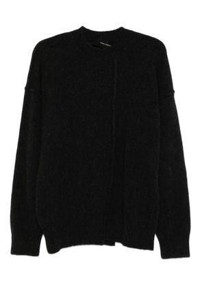 Isabel Benenato asymmetric-seam wool sweater - Black