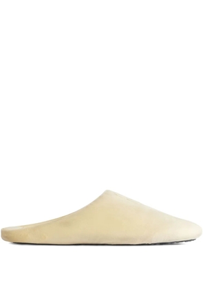 Balenciaga Château velvet mules - Neutrals