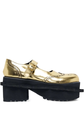 Comme des Garçons TAO Steer foiled brogue sneakers - Gold