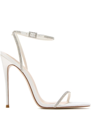 Femme La Niche Diamonds embellished sandals - White
