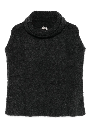Intrecci roll-neck vest - Grey