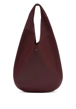A.P.C. Le Neige smooth leather shopper bag - Red