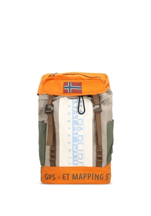 Napapijri Equator flag-logo cotton backpack - Orange