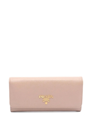 Prada Pre-Owned 2010-2025 Saffiano Multic Bifold Wallet long wallets - Brown