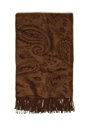 TWINSET paisley-pattern scarf - Brown