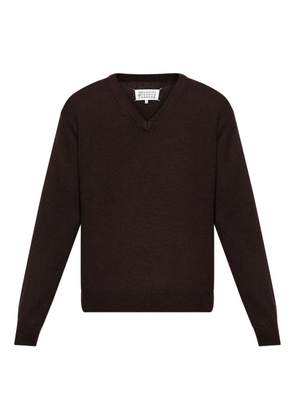 Maison Margiela V-neck cashmere sweater - Brown