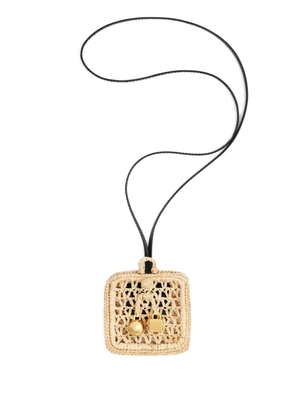 Jacquemus crochet-knit wallet - Neutrals