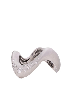 Mimia Leblanc 18K white gold Swoon II diamond ring - Silver