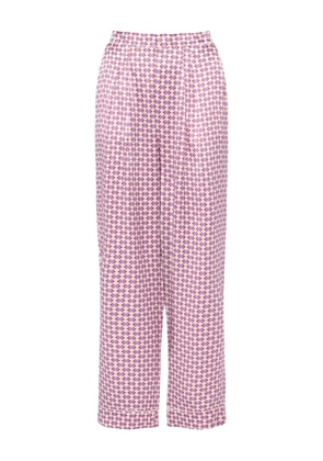ERES Clip geometric-print silk pyjama trousers - Purple