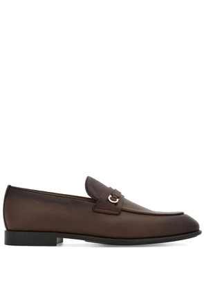 Ferragamo Gancini-buckle leather loafers - Brown