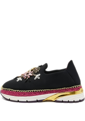 Dolce & Gabbana Pre-Owned crystal-embellished sneakers - Black