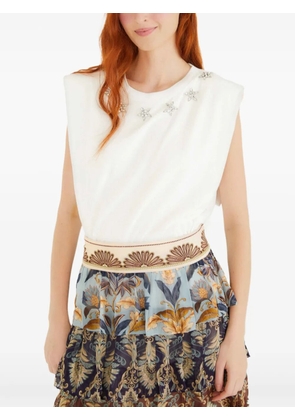 FARM Rio star-embellished tank top - White