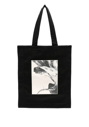 Y-3 floral-print tote bag - Black