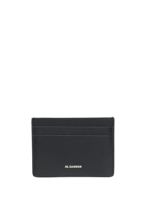 Jil Sander logo-print leather cardholder - Black