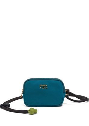 Bimba y Lola zip logo-plaque wallet - Blue