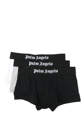 Palm Angels tri-pack logo-waistband boxer set - Grey